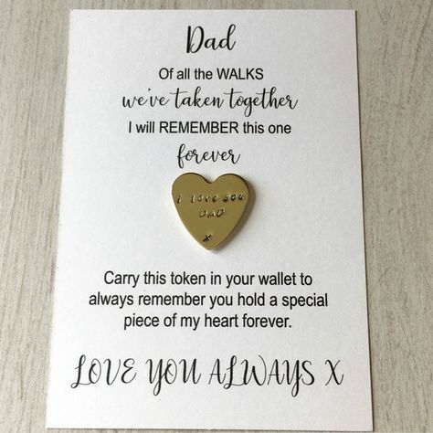 Father of The Bride Gift, of All The Walks Gift, DaD Pocket Token, Daughter to DaD Gift, Gifts for DaD, Wedding Favours, Mother of The Bride (Including Cards) | Wish Walking Gifts, Mother In Law Birthday, Father Of The Bride Gift, Dad Wedding Gift, How To Dress For A Wedding, Wedding Gifts For Parents, Pocket Token, Wedding Day Gifts, Arc Welding