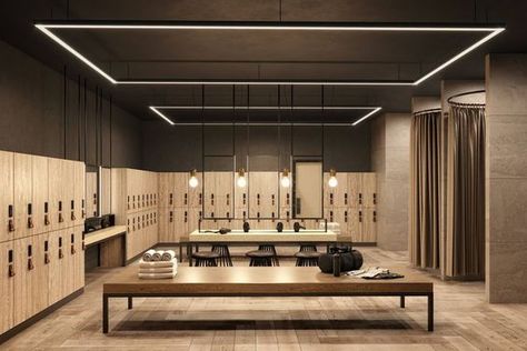 Deansgate Square, Changing Room Design, Design Offices, Gym Lighting, Ladies Gym, Gym Design Interior, Luxury Gym, Members Club, Gym Lockers