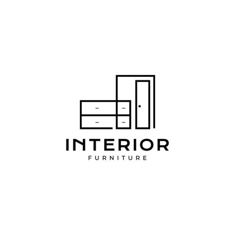 interior furniture cupboard continuous line minimalist logo design Scandinavian Logo, Minimalist Vector Art, Social Media Branding Design, House Logo Design, Decor Logo, Furniture Logo, Minimalist Furniture, Continuous Line, Cityscape Photos