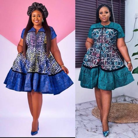 Ankara dewss Latest Ankara Maternity Gowns, Ankara Flare Dresses, Ankara Latest Styles, Ankara Short Flare Gowns, Short Flare Dress, Short Ankara Dresses, Ankara Dress Designs, African Fashion Week, Stylish Naija