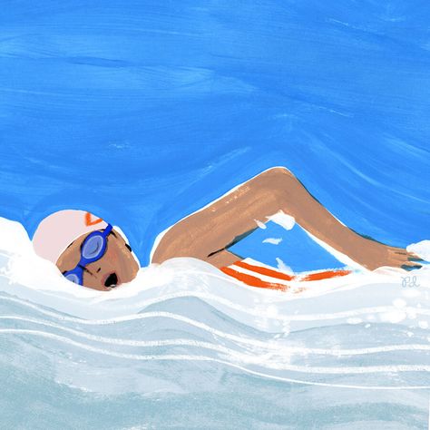 Tibia Bone, Swimming Cartoon, Swimming Posters, Pool Art, Looking Out The Window, Progress Pictures, Contemporary Home Decor, Book Art Drawings, Swimmers