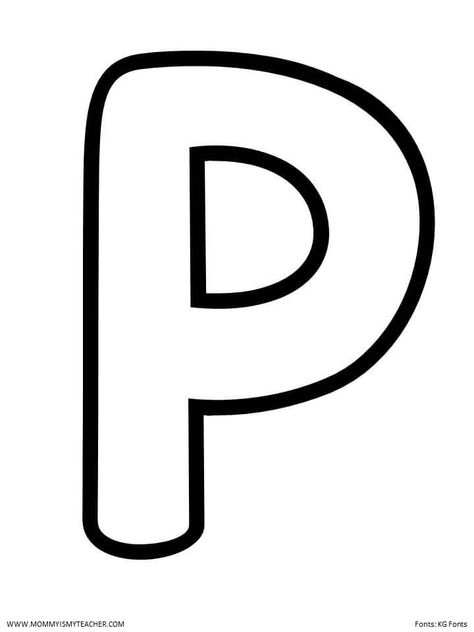 Letter P Crafts For Kindergarten, Letter P Template Free Printable, The Letter P Crafts For Preschool, Letter P Printables Free, Letter P Arts And Crafts For Preschool, Preschool Letter P Crafts, Letter P For Preschoolers, Letter P Crafts For Toddlers, P Is For Craft