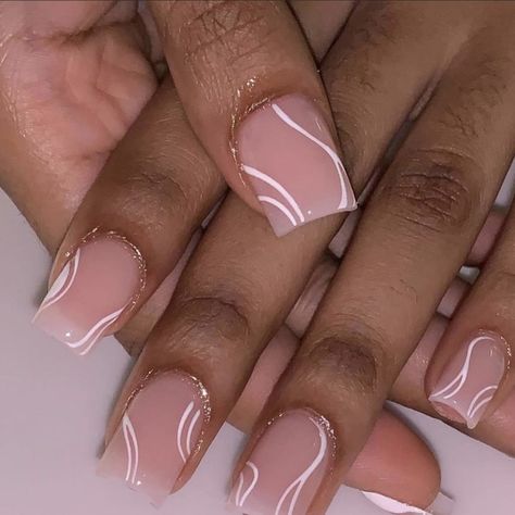 Nail Options, Birthday Behavior, Overlay Nails, Drip Nails, Ombre Acrylic Nails, Work Nails, Short Square Acrylic Nails, Classy Acrylic Nails, Vacation Vibes