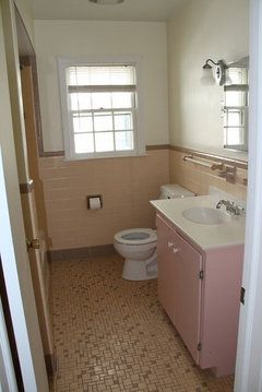 Updated 1950s Bathroom, 50s Inspired Bathroom, 1960 Bathroom Update, 50s Style Bathroom, 50s Bathroom Tile, 1960s Bathroom Update, 1940 Bathroom Remodel, 1950s Bathroom Update, 1960 Bathroom Remodel