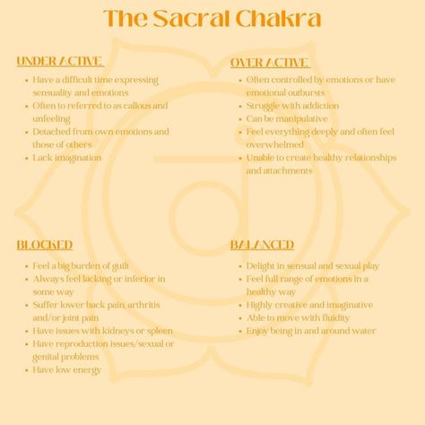 Chakra Guide, Sacral Chakra Affirmation, Sacral Chakra Healing, Healing Tips, The Sacral Chakra, Chakra Health, Reiki Healer, Chakra Affirmations, Crystal Reiki