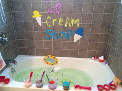 Tub Activities, Magical Bath, Toddler Bath Time, Child Activities, Toddler Bath, Ice Cream Theme, Bath Time Fun, Bath Ideas, Baby Themes