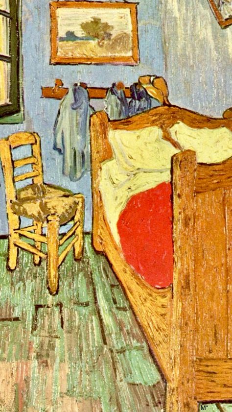 Vince Van Gogh, Vincent Van Gogh Bedroom, Van Gogh Bedroom, Bedroom In Arles, Interior Paintings, Project Board, Post Impressionism, Paintings I Love, Dutch Artists