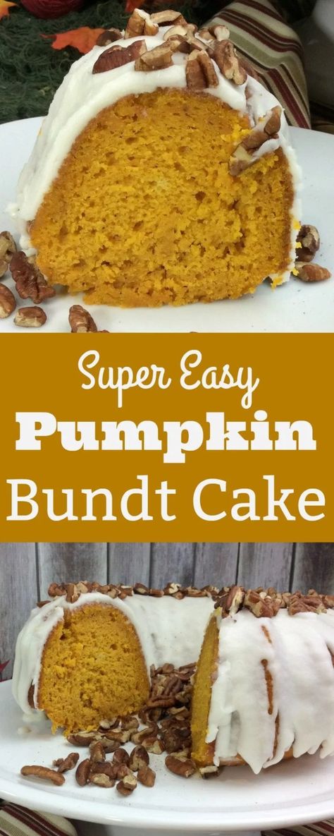 Cake Mix Pumpkin Bundt Cake, Cake Mix Pumpkin, Bunt Cake Recipe, Pumpkin Bundt Cake Recipes, Pumpkin Bundt, Spring Form, Cola Cake, Recipes Pumpkin, Pumpkin Bundt Cake