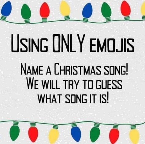 Christmas Facebook Games Interactive, Song Emoji, Facebook Party Games, Facebook Group Games, Sweet Memes, Emoji Game, Fb Games, Interactive Facebook Posts, Predictive Text