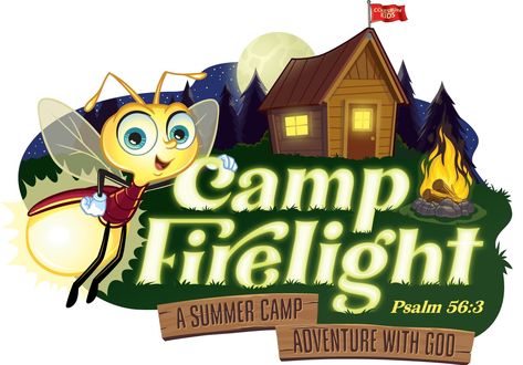 Camp Firelight · Cokesbury VBS Camp Out Vbs, Camping Vbs, Firefly Craft, Bible School Themes, Campground Ideas, Camp Vbs, Vbs Snacks, Camping Decorations, Vacation Bible School Themes