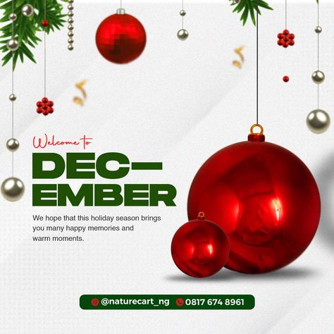 December Graphic Design, December New Month Design, Welcome To December Flyer, Flyer Design Christmas, Welcome To December Flyer Design, Christmas Flyer Design Ideas, December Design Graphic, Christmas Poster Design Ideas Creative, December New Month Flyer