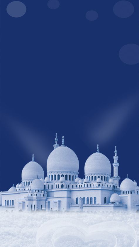 Mosque Building, Mosque Background, Dome Architecture, Background Mosque, Blue White Art, Wallpaper Ramadhan, Tafsir Coran, Mosque Silhouette, Eid Background