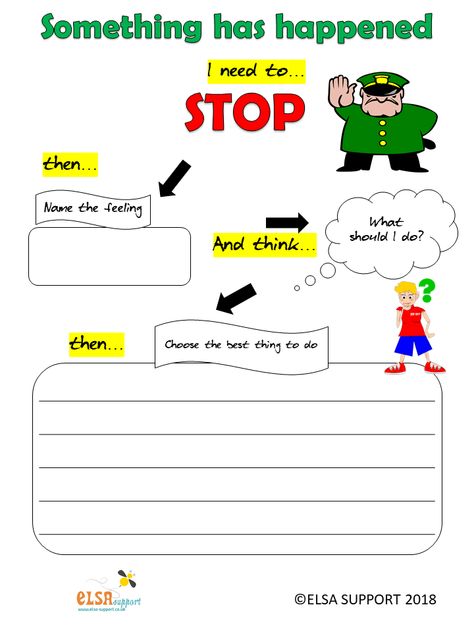 Stop Think Do Activities, Self Regulation Kindergarten, Thought Stopping, Emotional Support Classroom, Emotion Coaching, Elsa Support, Emotion Recognition, Anger Management Activities, Coping Skills Activities