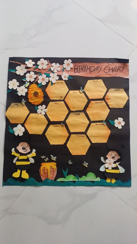 Used in schools and colleges Birthday Chart Ideas Creative, Creative Chart Ideas, Creative Birthday Charts For Classroom, Creative Charts For Classroom Ideas, Birthday Chart Classroom, Flying Animals, Birthday Chart, File Decoration Ideas, School Decoration