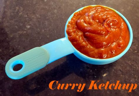 Our spice and sweet curry ketchup goes great wherever you usually put ketchup! German Curry Ketchup Recipe, Curry Ketchup Recipe, German Grocery Store, How To Make Curry, Curry Ketchup, Ketchup Recipe, Homemade Foods, Late Night Food, Vegetable Puree