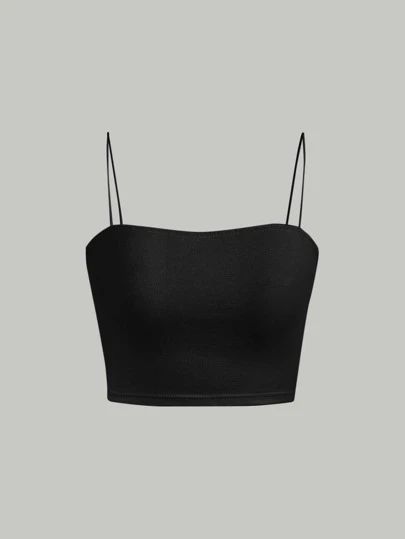 Black Cami Crop Top, Crop Tops Online, Looks Party, Black Camis, Black Crop Top, Cute Crop Tops, Cropped Cami, Top Crop, Cami Crop Top