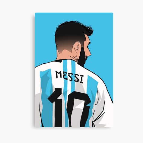 "Messi" Canvas Print for Sale by Israelbeck7 | Redbubble Messi Art, Messi Argentina, Leo Messi, Featured Art, Print Images, Framed Art Prints, Stretch Canvas, Metal Prints, Framed Art