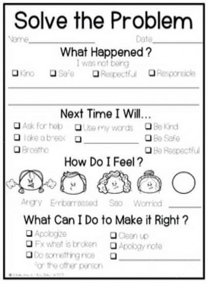 Behavior Reflection Sheet, Reflection Sheet, Restorative Practices, Think Sheet, Behavior Reflection, Social Emotional Activities, Behaviour Strategies, Management Games, Behavior Interventions