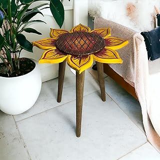 Coffee Table Flowers, Kids Play Furniture, Stool Living Room, Antique Side Table, Living Room Stools, Play Furniture, Wooden Side Table, Handmade Modern, Space Saving Furniture