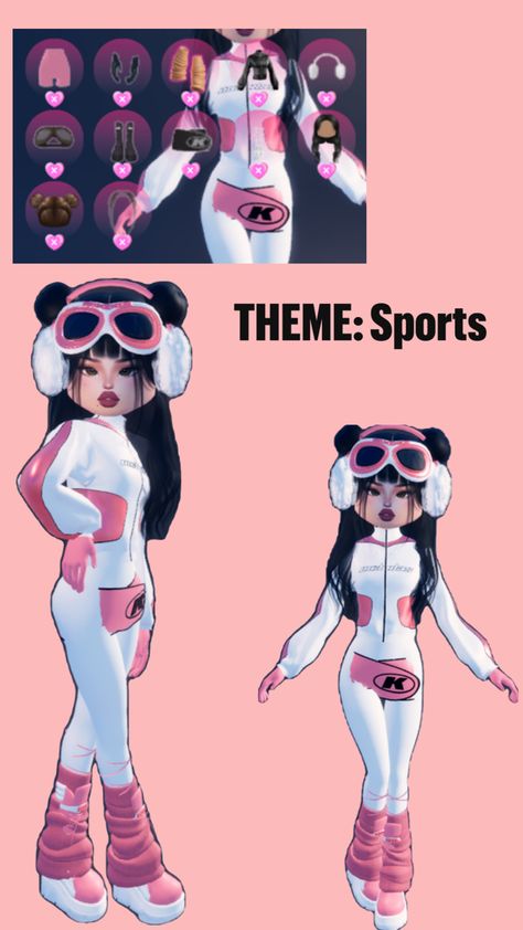 Dress to impress outfit inspiration for sports, snow day, snowboarding, skiing Ski Fi Dress To Impress, Dress To Impress Outfits Roblox Game Theme Maximalist, Sport Dti Outfit Ideas, Sport Dti Theme, Dti Snow Day., Stuff To Add To Your Christmas List, Dress To Impress Snow Day Theme, Sports Dress Outfit, Dti Sports Outfits