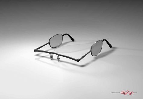 dig2go.com: Ear Glasses Audiobooks from dig2go.com Advertising Agency: McCann, Oslo, Norway #ads #glasses #ears #audio #books Ad Of The World, Creative Advertising Campaign, Publicidad Creativa, Perfect Sense, T Art, Print Advertising, Creative Ads, Simple Prints, Minimalist Prints