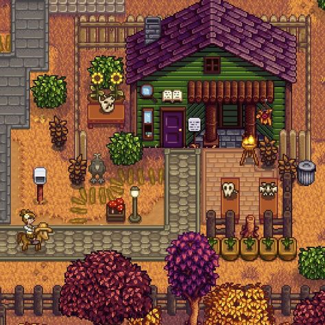 Stardew Valley Beach Decoration, Stardew Valley Village Decoration, Stardew Valley Lightning Rod Layout, Stardew Valley Pelican Town Decoration, Stardew Valley Town Decoration Ideas, Stardew Farm Names, Stardew Valley Farm Layout Standard Aesthetic, Stardew Valley Town Decoration, Stardew Town Decoration