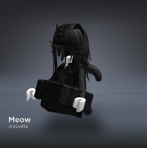 Roblox Fit No Headless, Roblox Cat Avatar, Roblox No Headless, Roblox Avatar Black, Headless Avatar, Headless Outfits Roblox Girl, Roblox Profile, Black Avatar, Install Roblox