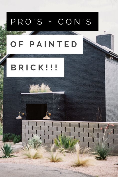 Grey Brick Painted House Exterior, Outdoor Brick Paint, Can You Paint Brick, How Long Does Painted Brick Last, Outdoor Painted Brick, Brick Transformation Paint, Brick Facade Makeover, Exterior Brick Painting, Brick Building Exterior Makeover