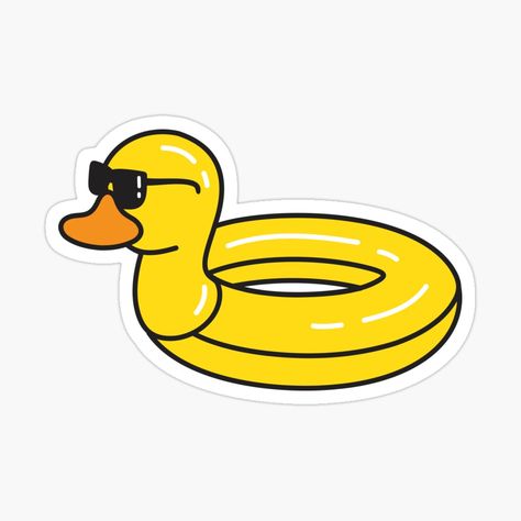 Oreo Illustration, Duck Floatie, Beach Stickers, Duck Float, Stickers Design, Cool Stickers, Hello Summer, Cal Logo, Case Stickers