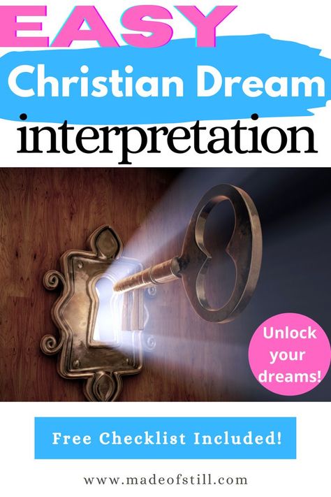 Christian Dream Interpretation, Christian Dream Interpretation Symbols Christian Dream Interpretation, Dream Interpretation Symbols, Biblical Dream Interpretation, Interpretation Of Dreams, Bible Study Printables, Bible Study Plans, Bible Study Methods, Bible Study Notebook, Free Checklist