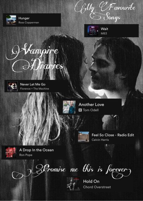 The Vampire Diaries Songs, Tvd Songs List, Tvd Playlist, Vampire Diaries Playlist, Tvd Vampire Aesthetic, Tvd Songs, Vampire Diaries Songs, Best Teen Movies, Summer Songs Playlist