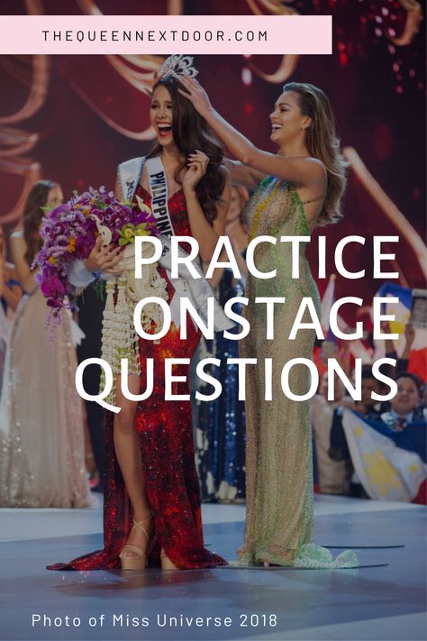 Pageant Onstage Question | Pageant Tips | Pageant Interview Questions | Miss USA | Miss America | Miss Universe | Pageant Dresses Pageant Nails Miss Usa, Pageant Interview Questions, Pageant Walk, Beauty Pageant Questions, Pageant Aesthetic, Pageant Questions, Pageant Prep, National American Miss, Miss Canada