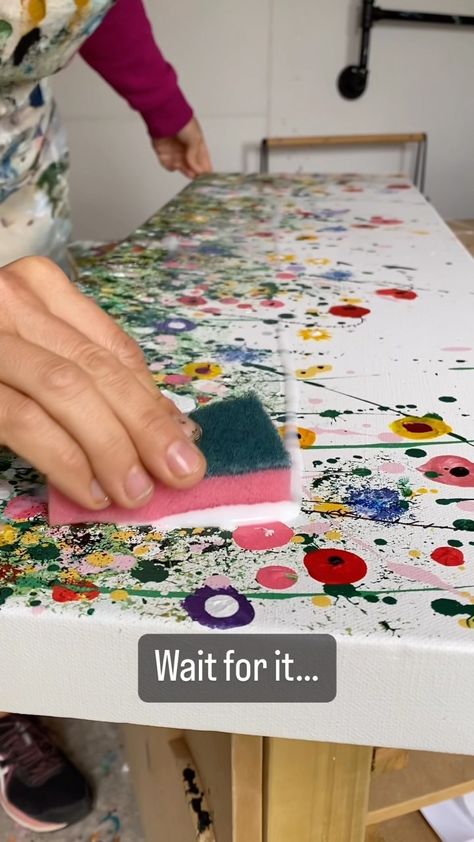 Little Dot Art - Sara Otter | Colourful Art UK | | *Tape Technique* …. A funny little technique I like to use every now and then. Fiddly! But I quite enjoy the process. 🤷🏼‍♀️😆 I’m really lo… | Instagram Large Art Diy, Painting Styles, Tape Painting, Classroom Art Projects, Beautiful Abstract Art, Inspiration Painting, Acrylic Painting Lessons, Colourful Art, Feels Like Home