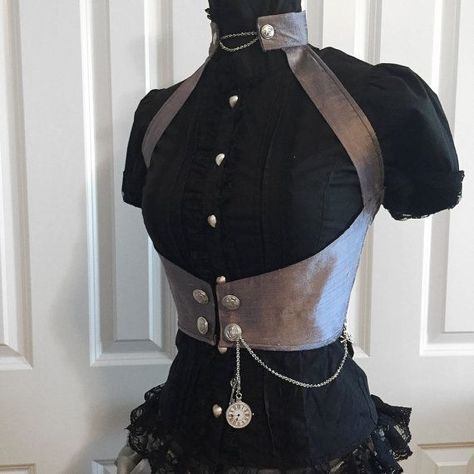 Steampunk Reference, Fancy Robes, Corset Steampunk, Steampunk Corset, Style Steampunk, Old Fashion Dresses, Underbust Corset, Steampunk Clothing, Dieselpunk