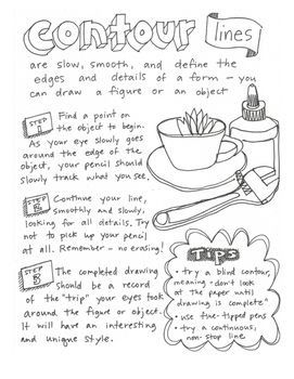 Mail - AMY THOMAS - Outlook Contour Line Art, Drawing Worksheet, Blind Contour, Contour Line Drawing, Blind Contour Drawing, Art Handouts, Teaching Drawing, 8th Grade Art, Contour Lines