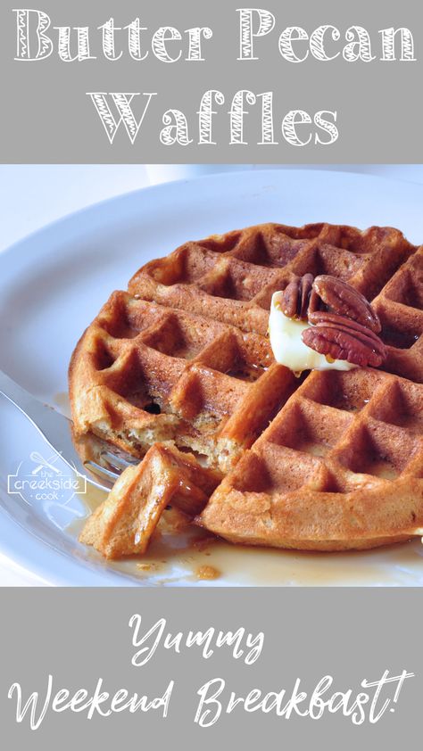 It's easier than you think to make fluffy waffles with this Butter Pecan Waffle recipe. Butter Pecan Waffles, Pecan Waffles Recipe, Flavored Belgian Waffle Recipe, Waffle Topping Ideas, Pecan Waffle Recipe, Belgian Waffle Recipe, Peanut Butter Waffles, Pecan Waffles, Belgian Waffles Recipe