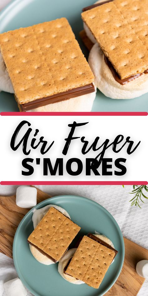 Air Fryer Smores, Easy Smores, Chocolate Smores, Roast Marshmallows, Smore Recipes, Air Fryer Fish, Love S, Roasting Marshmallows, Melting Chocolate Chips