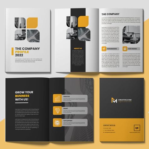 "Company Profile Brochure Indesign Template Instant Download Perfect for corporate business advertisement, and business proposals and can be used for other businesses too. it is super simple to edit and customize with your own details! Simply add your own images and text, I hope you like it. This is not a mock-up ▶  F E A T U R E S ✔ Easy Edit Template ✔ Instant Download - your files are available immediately after purchase ✔ Professional, clean design ✔ Easy to edit in many formats: Indd (Indes #printmockup #mockupdesign #productmockup #psdmockup #mockupfree #mockuptemplates #packagingmockup Company Profile Inspiration, Business Magazine Cover Design, Company Presentation Template, Company Magazine Design, It Brochure Design, Business Brochure Design Templates, Corporate Brochure Cover Design, Proposal Document Design, Product Catalog Design Layout Templates