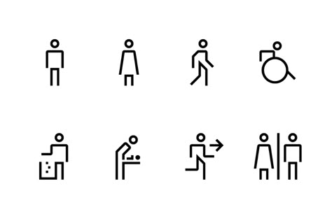 Wc Icon, Toilet Logo, Toilet Signage, Toilet Icon, Icon Library, Wayfinding Signage Design, Navigation Design, Retail Signage, Sign System