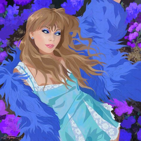 CRYSTAL-JADE VAUGHAN (@crystaljadevaughan) | Instagram profile Lavender Haze Art, Celebrity Artwork, Lavender Haze, Blue Eyeshadow, Got To Be, Taylor Swift Fan, Her Eyes, Love Painting, Blue Tones