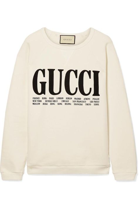 Gucci Clothes Women, Lipstick Ideas, Sweatshirt Shirts, Gucci Clothes, Gucci Sweatshirt, Mode Zara, Oversized Hoodies, Designer Sweatshirts, White Jumper