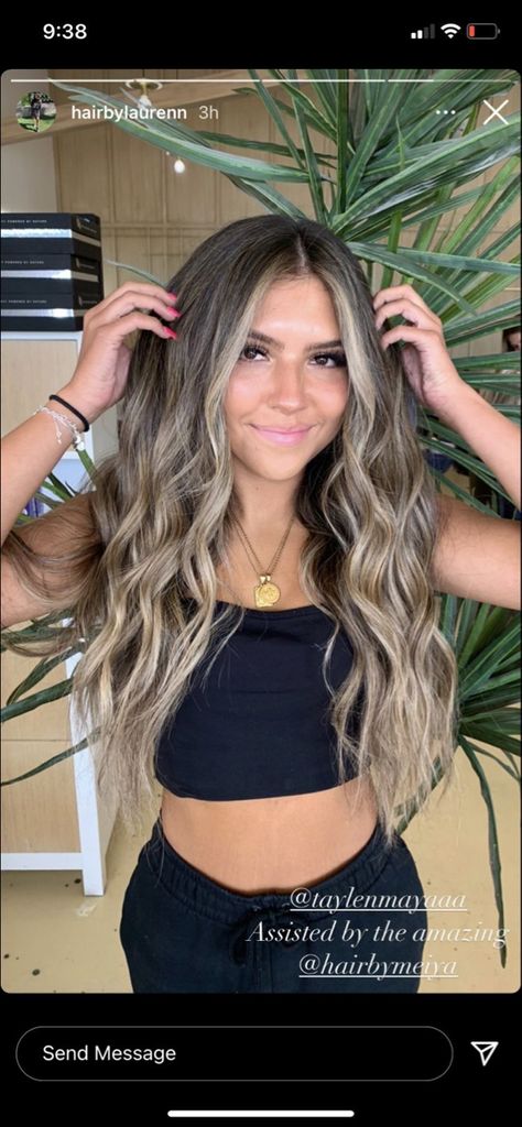 Western Boho Aesthetic, Brown Hair With Blonde Balayage, Balyage Long Hair, Ash Blonde Hair Balayage, Baylage Hair, Blonde Highlights On Dark Hair, Summer Blonde Hair, Black Hair Balayage, Dark Brunette Hair