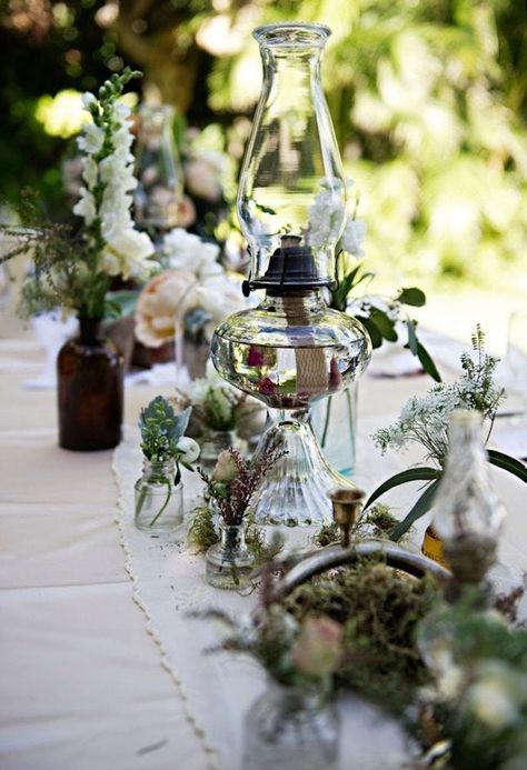 Bohemian Lanterns, Oil Lamp Centerpiece, Bohemian Centerpieces, Wedding Table Toppers, Unique Wedding Centerpieces, Vintage Wedding Centerpieces, Wedding Centerpieces Mason Jars, Lantern Centerpiece Wedding, Romantic Rustic Wedding