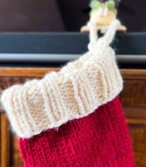 Knitted Christmas Stocking Patterns Free, Wool Ease Thick And Quick, Christmas Stocking Pattern Free, Knitted Christmas Stocking Patterns, Stocking Pattern Free, Christmas Knitting Projects, Stocking Designs, Christmas Stockings Diy, Crochet Christmas Stocking