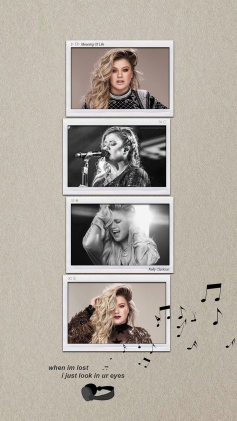 Kelly Clarkson Wallpaper/Lockscreen Kelly Clarkson Wallpaper, Aesthetic Wallpaper Lockscreen, Female Songs, Aesthetic Lockscreen, Song Artists, Kelly Clarkson, Music Wallpaper, Meaning Of Life, Aesthetic Collage