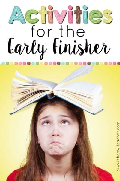 We all have early finishers. Why not plan ahead with these few simple ideas to help you prepare for when your students are done early! Owl Teacher, Early Finishers Activities, Elementary School Classroom, Classroom Management Tips, Early Elementary Resources, Upper Elementary Resources, Teaching Inspiration, Teaching Practices, Workshop Ideas