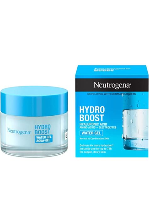 Unique Hyaluronic Gel Matrix – Neutrogena Hydro Boost Water Gel is infused with hydrating hyaluronic acid, which is naturally found in skin. This acts as a sponge to absorb up to 1,000 times its weight in water, and the formula leaves skin more supple and smooth. Neutrogena Hydro Boost Water Gel, Water Moisturizer, Water Gel Moisturizer, Neutrogena Hydro Boost, Gel Moisturizer, Skin Routine, Face Moisturizer, Health And Beauty, Moisturizer