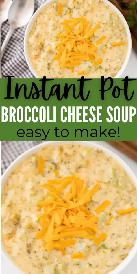 Instant pot broccoli cheese soup - pressure cooker broccoli cheese soup Instant Pot Broccoli Cheese Soup, Broccoli And Cheese Soup, Instant Pot Broccoli, Cheddar Soup Recipe, Broccoli Cheddar Soup Recipe, Keto Broccoli Cheese Soup, Broccoli Cheese Soup Recipes, Cheese Soup Recipes, Creamy Broccoli