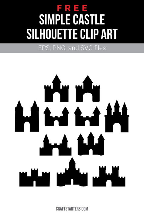 Castle Sillouhette, Castle Silhouette Tattoo, Castle Svg Free, Castle Clip Art, Simple Castle, Castle Classroom, Disney Castle Silhouette, Castle Silhouette, Modern Castle