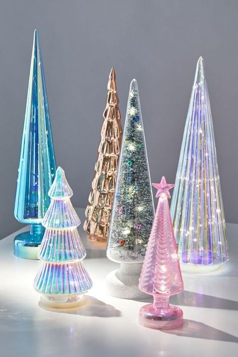 Lighted Trees, Decorated Bottle, Led Tree, Tree Light, Glass Tree, Glass Christmas Tree, Merry Little Christmas, Tree Lighting, Holly Jolly